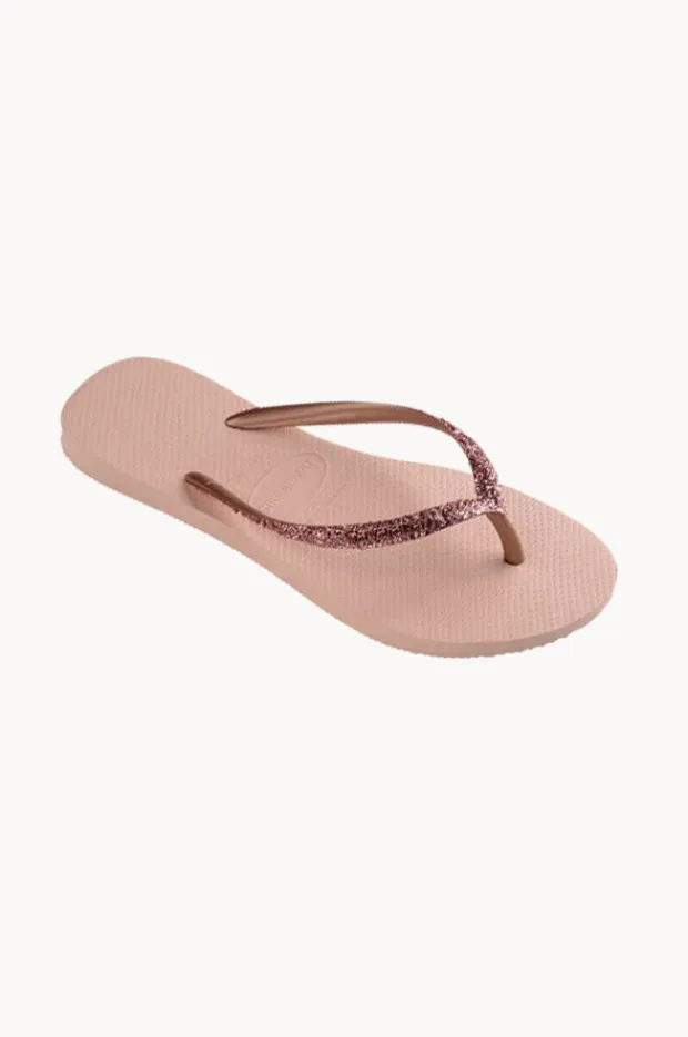 Havaianas Girls Slim Metal Glitter Logo Thong