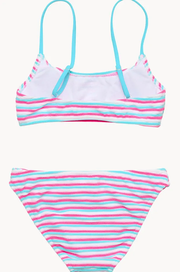 Snapper Rock Girls Sorbet Stripe Crop Set