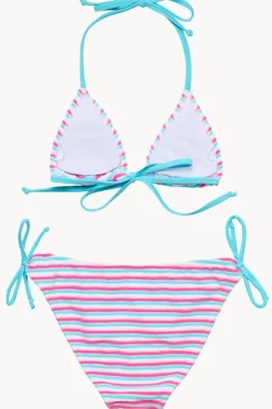 Snapper Rock Girls Sorbet Stripe Tri Set