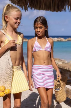 Snapper Rock Girls Sorbet Stripe Tri Set