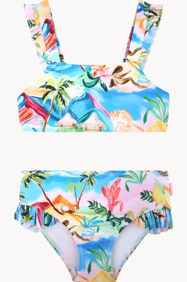 Seafolly Girls Girls South Pacific Frill Crop Set