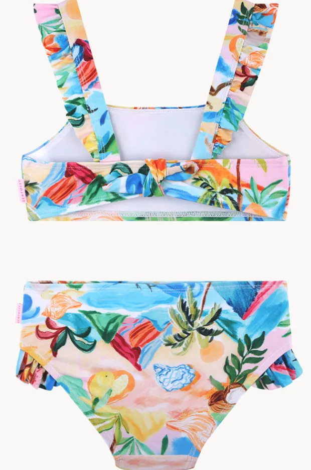 Seafolly Girls Girls South Pacific Frill Crop Set