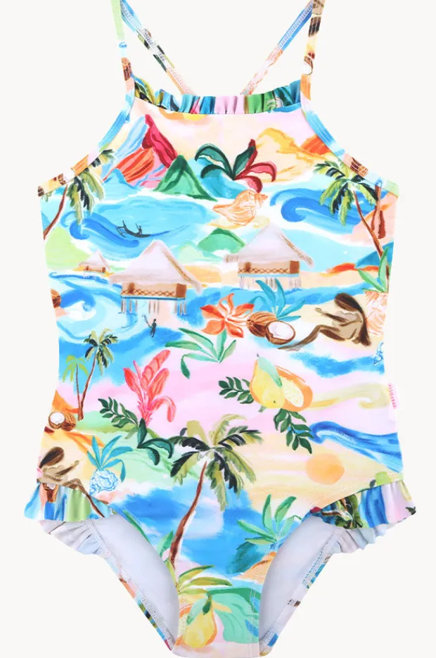 Seafolly Girls Girls South Pacific Frill One Piece