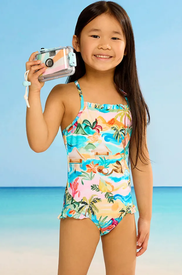 Seafolly Girls Girls South Pacific Frill One Piece
