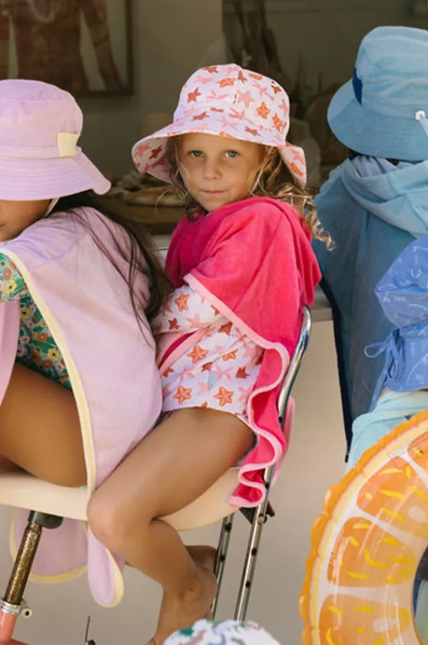 Acorn Girls Starfish Wide Brim Swim Hat