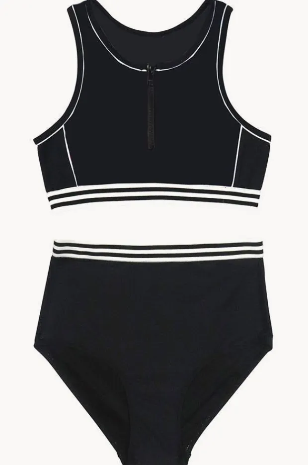 Salty Ink Girls Summer Tribe Zip Crop Set