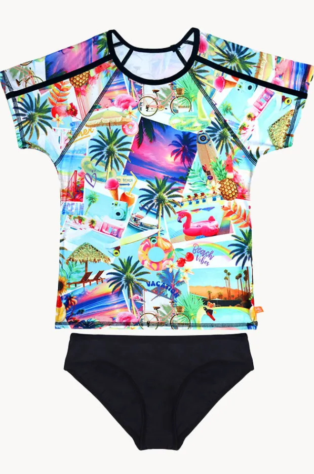 Salty Ink Girls Summer Vacay Suntop Set