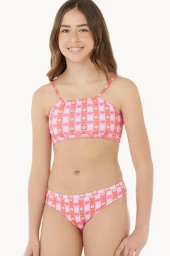 Rip Curl Girls Sunset Check Rib Crop Set