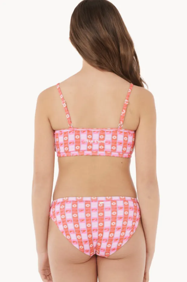 Rip Curl Girls Sunset Check Rib Crop Set