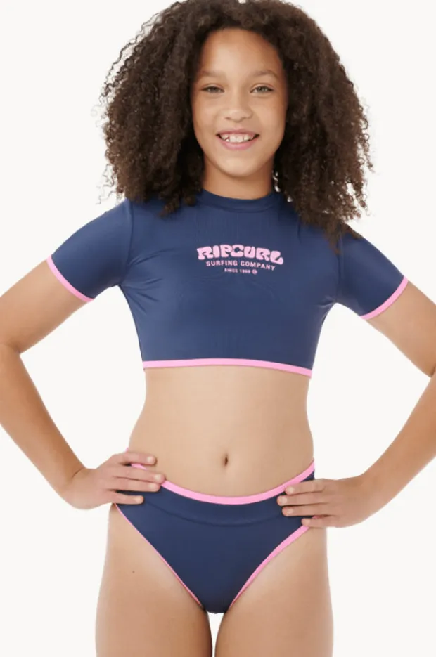Rip Curl Girls Surf Puff Crop Suntop Set