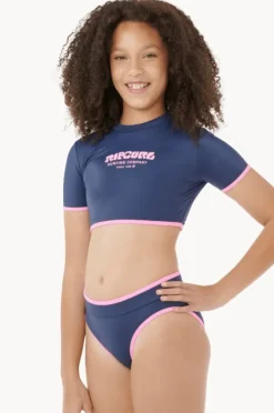 Rip Curl Girls Surf Puff Crop Suntop Set