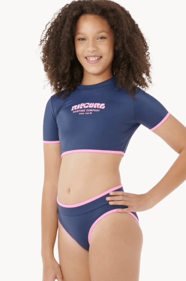 Rip Curl Girls Surf Puff Crop Suntop Set