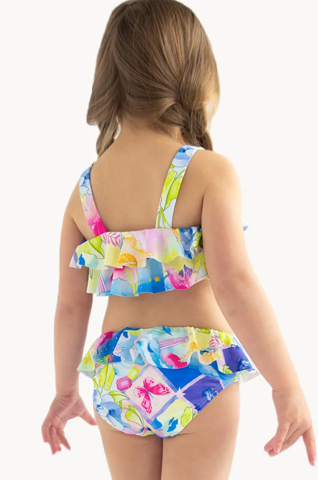 Seafolly Girls Girls Surrealism Frill Crop Set