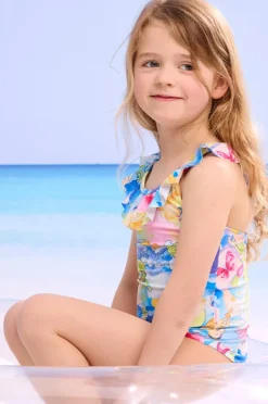 Seafolly Girls Girls Surrealism Frill One Piece
