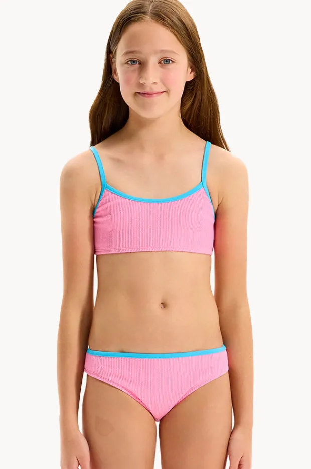 Seafolly Girls Girls Textured Contrast Crop Set