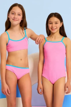 Seafolly Girls Girls Textured Contrast One Piece