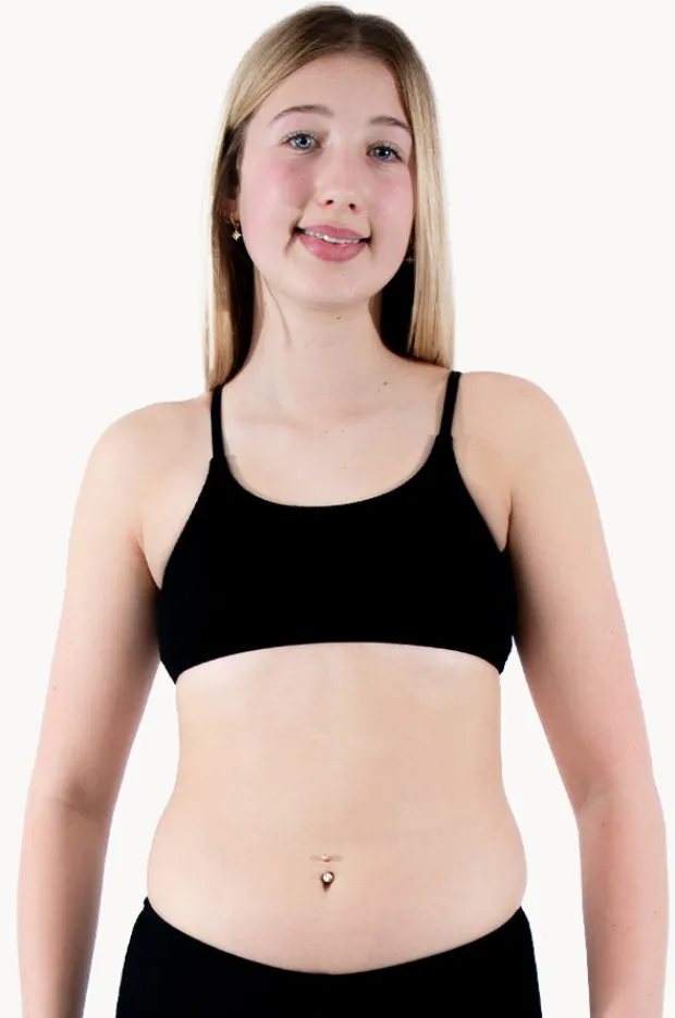 Base Swim Girls Textured Scoop Crop
