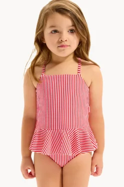 Seafolly Girls Girls Textured Stripe One Piece