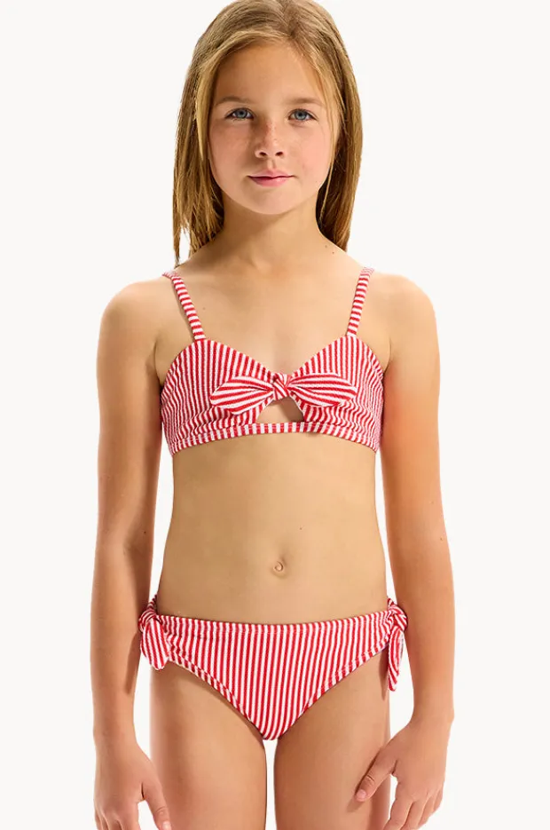 Seafolly Girls Girls Textured Stripe Tie Bralette Set