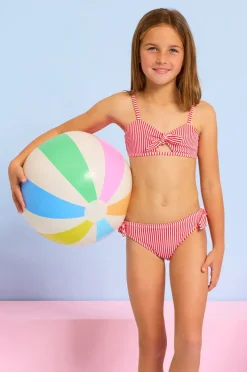 Seafolly Girls Girls Textured Stripe Tie Bralette Set