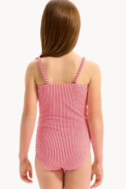 Seafolly Girls Girls Textured Stripe Tie Front One Piece
