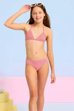 Seafolly Girls Girls Textured Stripe Tri Set