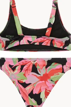 Roxy Girls The Moves Floral Active Bralette Set