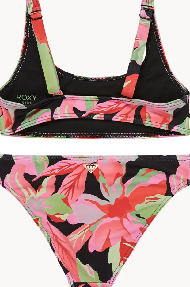 Roxy Girls The Moves Floral Active Bralette Set