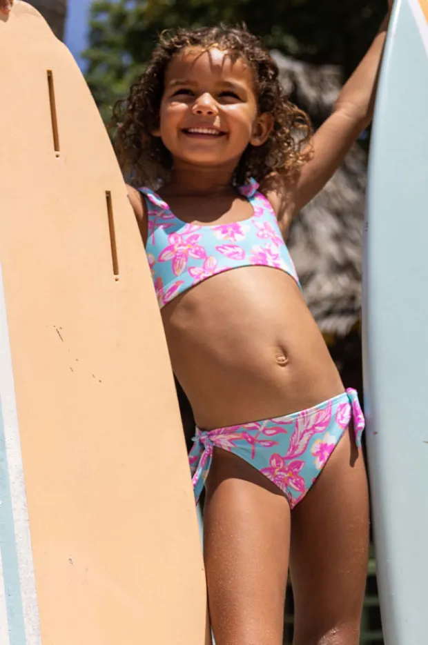 Snapper Rock Girls Tropical Glow Crop Set