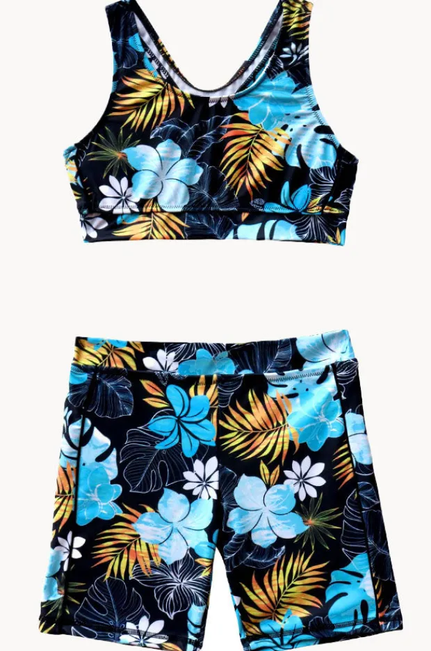 Salty Ink Girls Tropicana Action Crop Set