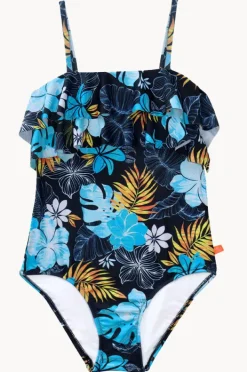 Salty Ink Girls Tropicana Frill Tube One Piece