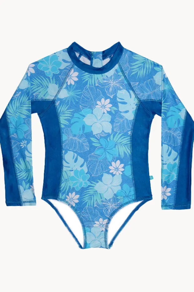Salty Ink Girls Tropicana Long Sleeve Sunsuit