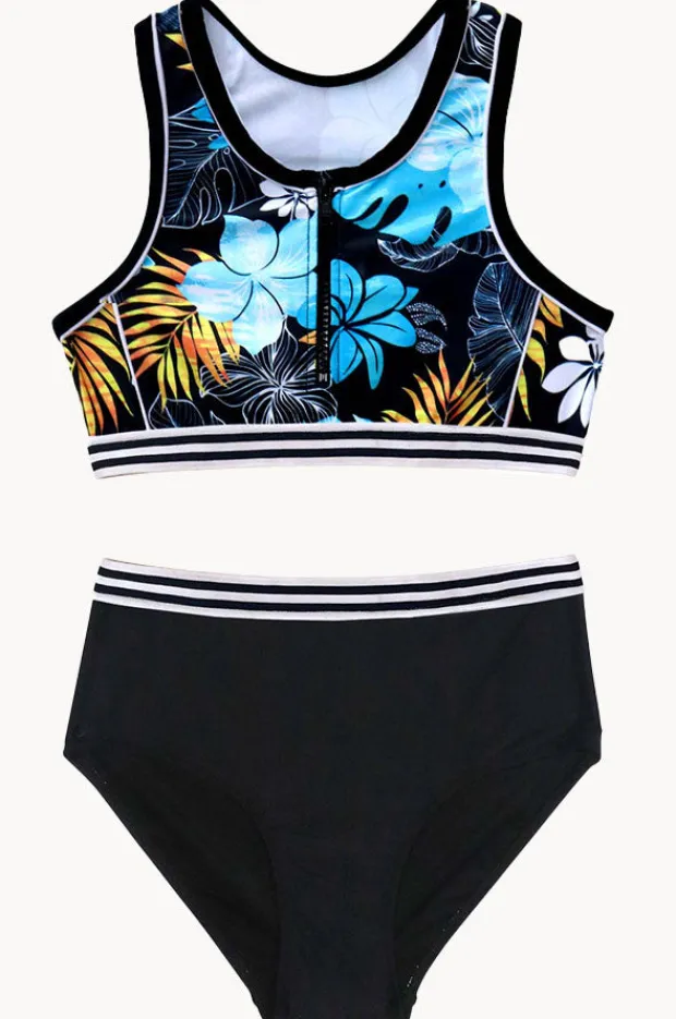 Salty Ink Girls Tropicana Zip Crop Set