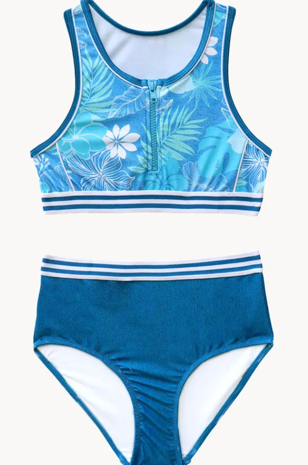 Salty Ink Girls Tropicana Zip Crop Set
