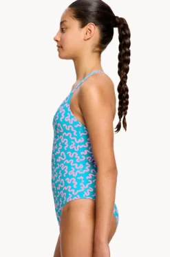 Modibodi Girls Wavy Cross Back One Piece