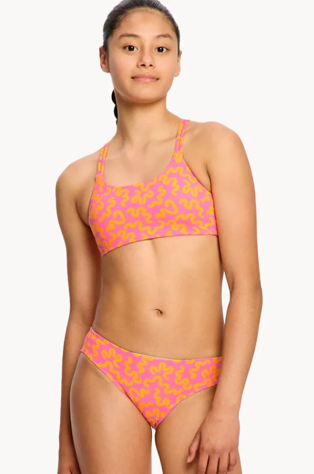 Modibodi Girls Wavy Cross Back Crop Set