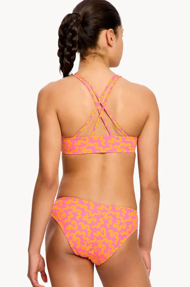 Modibodi Girls Wavy Cross Back Crop Set