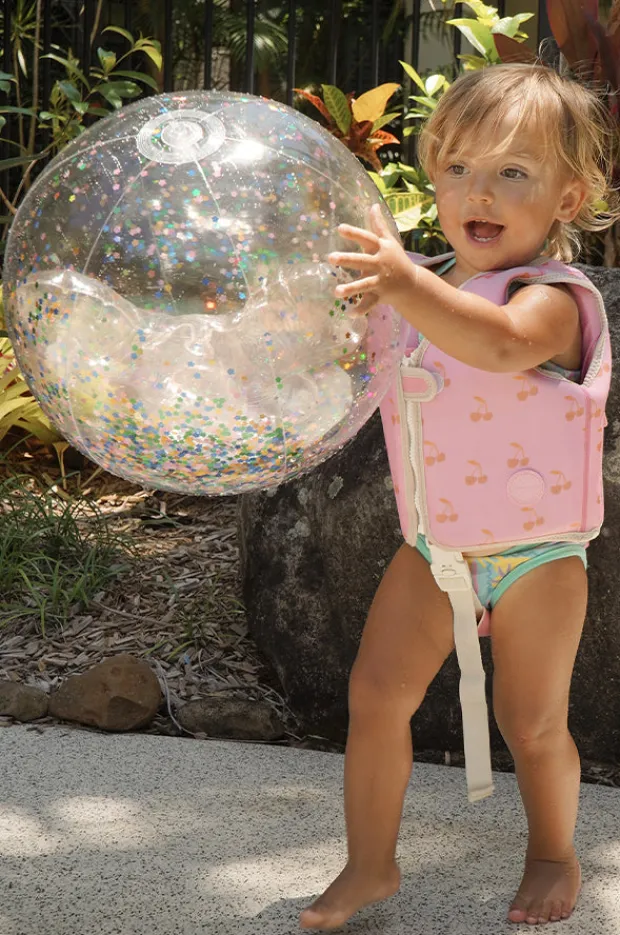 Sunny Life Glitter Cotton Candy 3D Inflatable Beach Ball