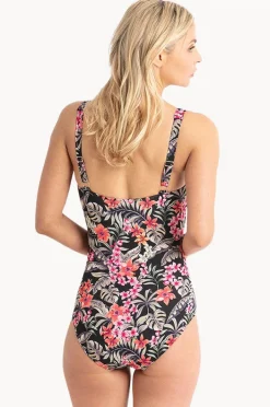 Women Jantzen Hamilton F/G Cup Multi Ruched One Piece