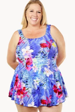 Women T.h.e. Swimwear Hawaiian Holiday Swim Dress +