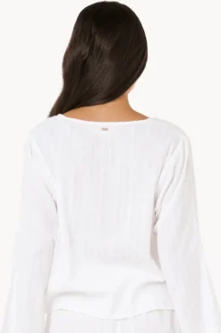Women Rip Curl Haze Tie Front Long Sleeve Top