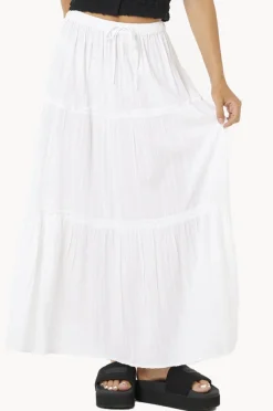 Women Rip Curl Haze Tiered Maxi Skirt