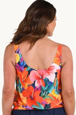 Women Maxine Hibiscus Honey Blouson Tankini Separate