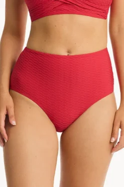 Women Sea Level Honeycomb High Waist Pant