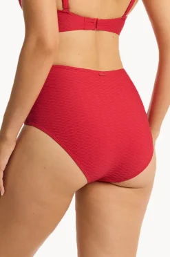 Women Sea Level Honeycomb High Waist Pant
