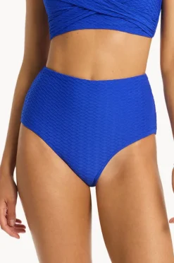 Women Sea Level Honeycomb High Waist Pant