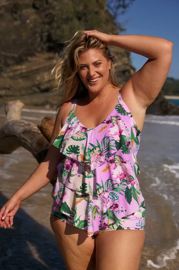 Women Capriosca Honolulu Tiered Frill Tankini Separate