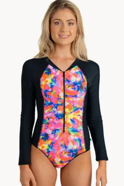 Women Salty Ink Sunset Long Sleeve Sunsuit
