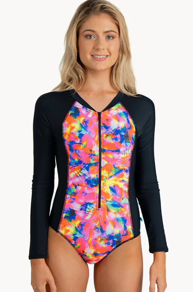 Women Salty Ink Sunset Long Sleeve Sunsuit