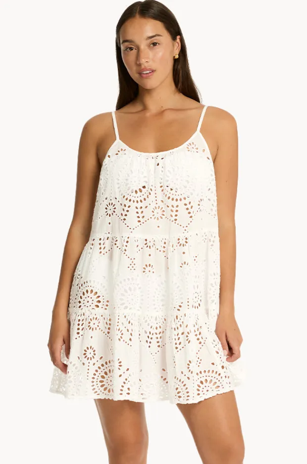 Women Sea Level Ibiza Tie Back Short Sundress